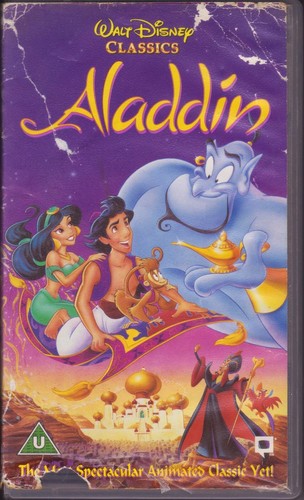Aladdin vhs tape disney - aladdin, 1992