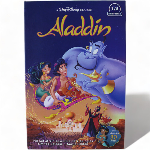 Disney aladdin vhs pin set - disney,