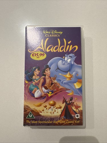 Disney aladdin vhs walt - disney,