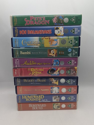 Walt disney vhs bundle x10 - disney,